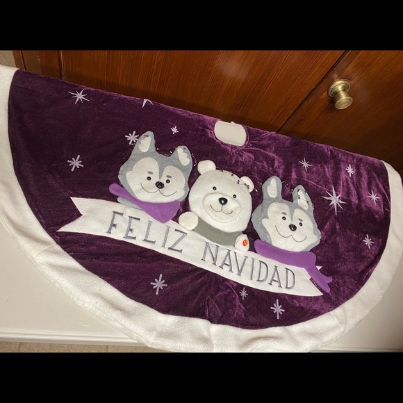 Home Interiors Purple Musical Tree Skirt - Picture 4 of 10